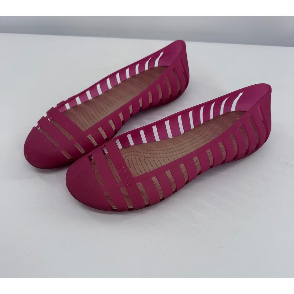 CROCS Women's Pink Cutout Flats